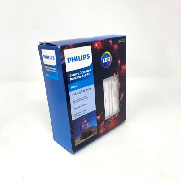 Philips Battery Operated Dewdrop Lights Indoor/Outdoor Decor Various Colors - Picture 2 of 16